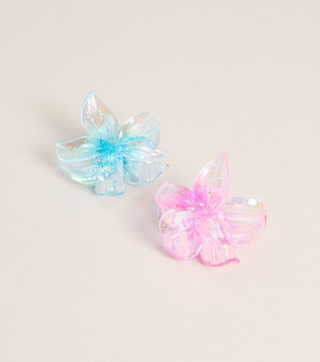 Windsor Cute Catch Flower Two Pack Hair Clips - Image 2