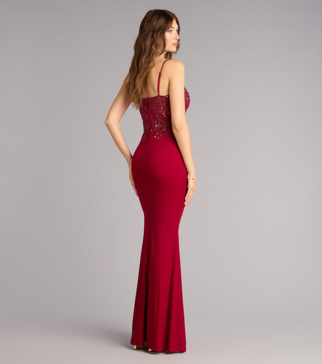 Windsor Dakota Lace Applique Mermaid Formal Dress - Image 2