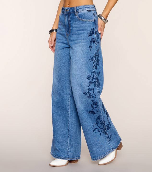 Windsor Daydream Stitch Wide-Leg Denim Jeans - Image 2