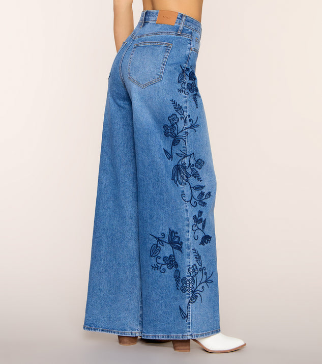 Windsor Daydream Stitch Wide-Leg Denim Jeans - Image 3