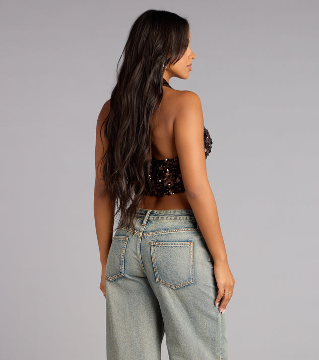 Windsor Dazzle Mode Halter Crop Top - Image 2