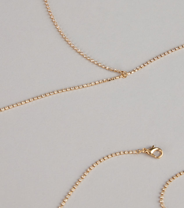 Windsor Delicate Glow Rhinestone Body Chain - Image 3