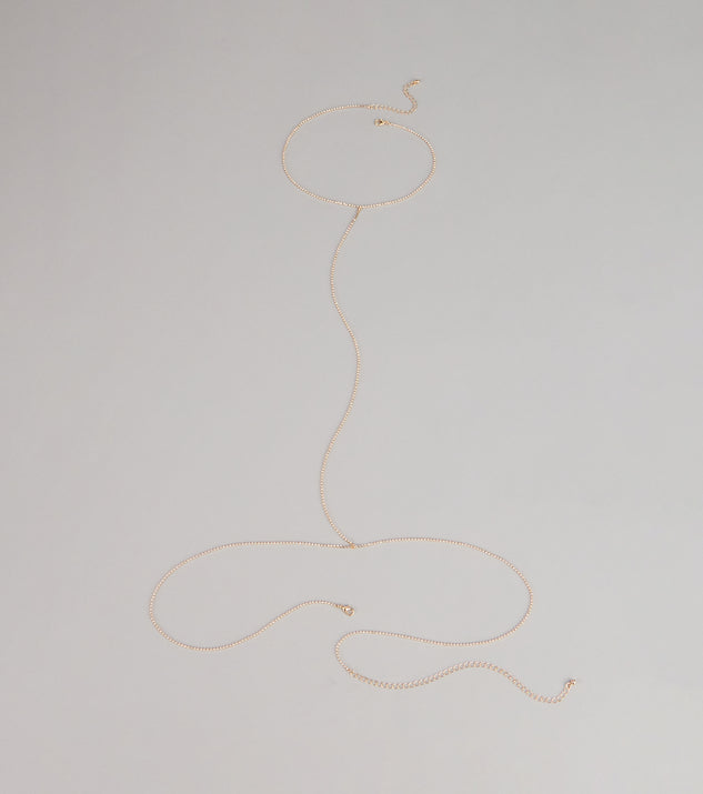 Windsor Delicate Glow Rhinestone Body Chain - Image 2
