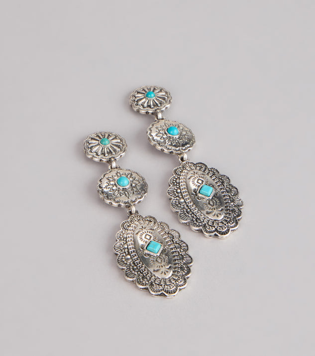 Windsor Desert After Dark Concho Statement Earrings - Image 3