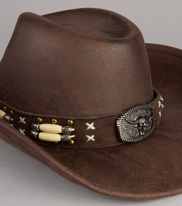 Windsor Desert Daydream Faux Leather Cowboy Hat - Image 3