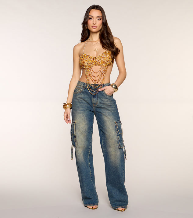 Windsor Desert Disco Beaded Bra Top - Image 3