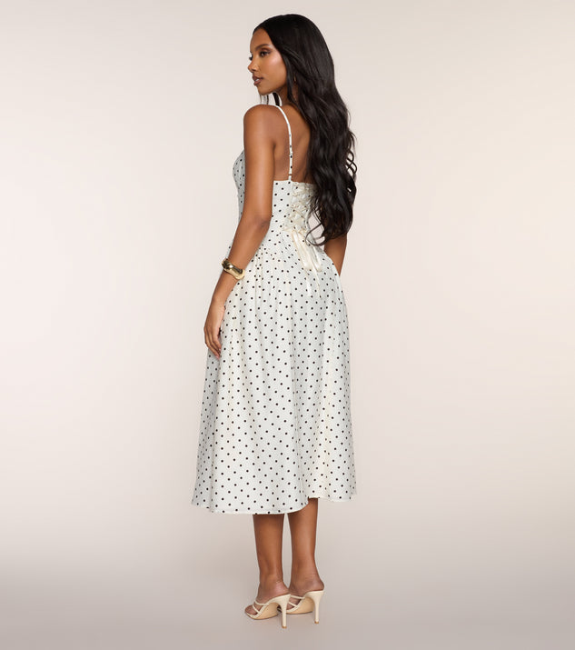 Windsor Dot Your Calendar Lace-Up Midi Dress - Image 2