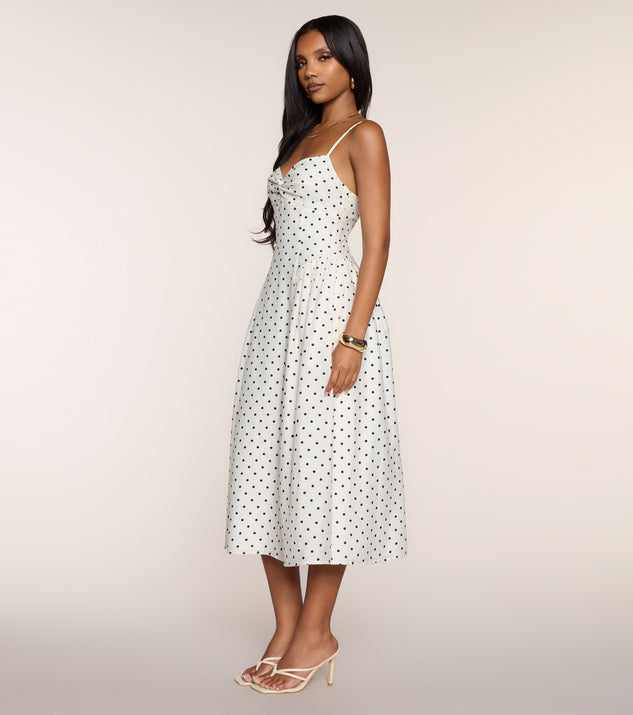 Windsor Dot Your Calendar Lace-Up Midi Dress - Image 3