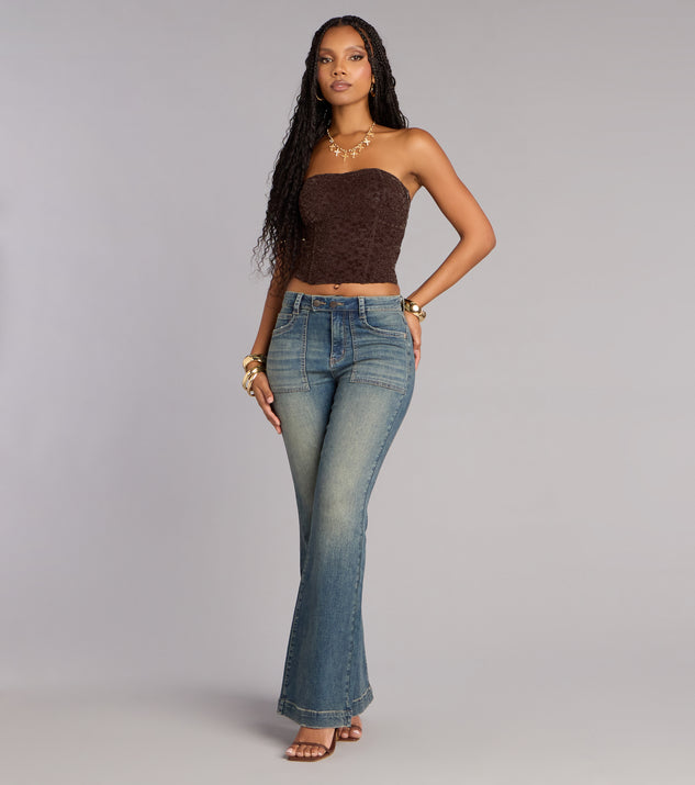Windsor Downtown Date Lace-Up Tube Top - Image 3
