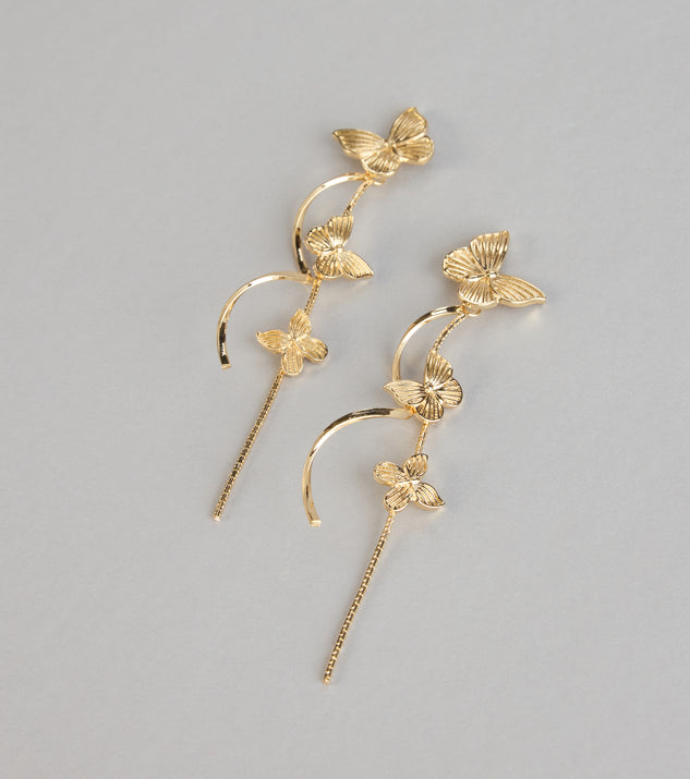 Windsor Dream Wing Fringe Earrings - Image 3