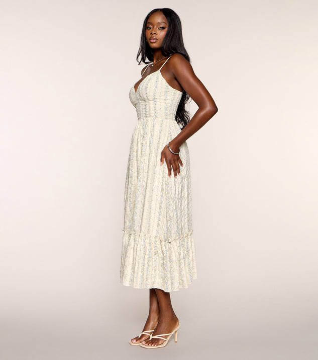 Windsor Dreamy Vibe Floral Print Woven Midi Dress - Image 3