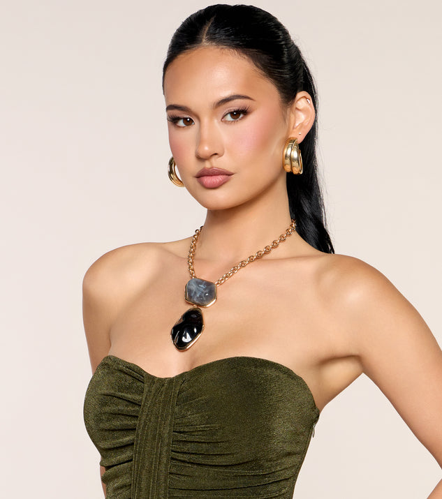 Windsor Dress Code Drama Stone Chain Necklace - Image 2