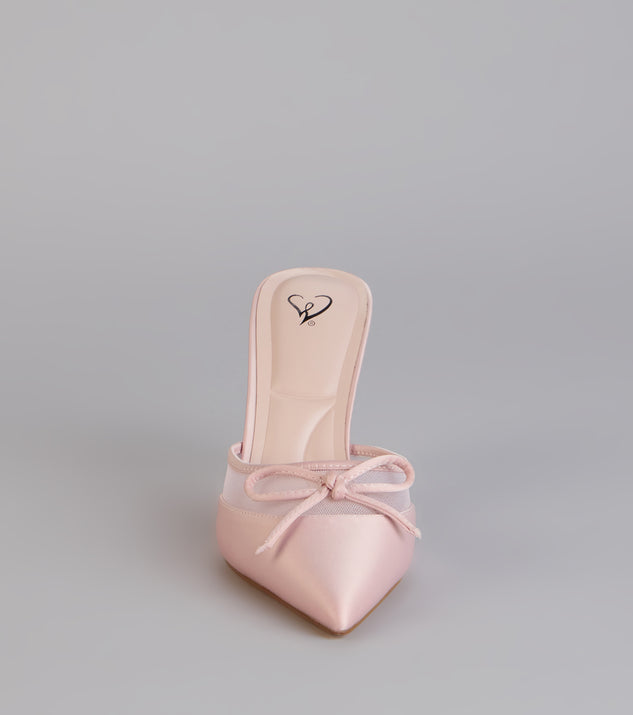 Windsor Dressed Up Satin Bow Heels - Image 3