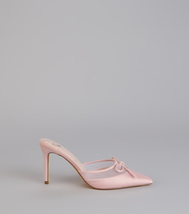 Windsor Dressed Up Satin Bow Heels - Image 2