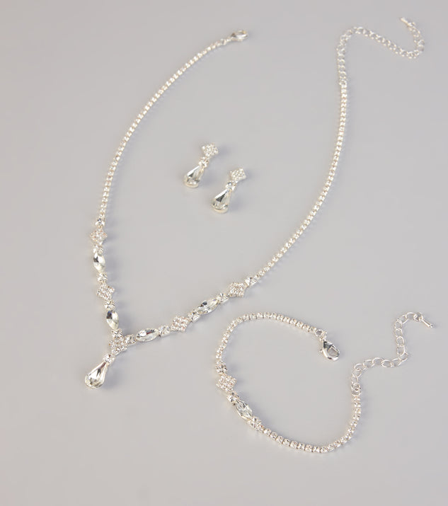 Windsor Drip in Glam Rhinestone Jewelry Set - Image 3