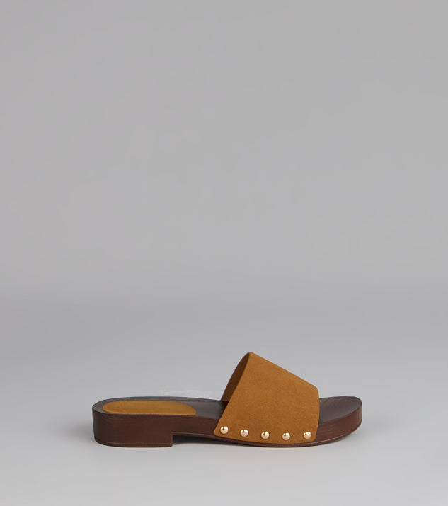 Windsor Easy Does It Wood Sole Slide Sandals - Image 2