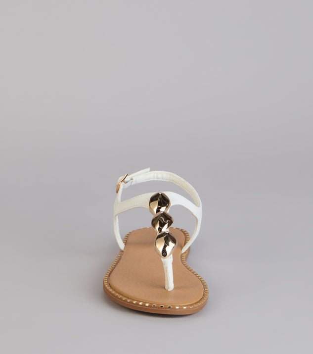 Windsor Easy Elegance Stone Beaded Thong Flat Sandals - Image 3