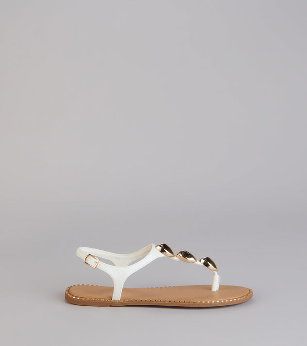 Windsor Easy Elegance Stone Beaded Thong Flat Sandals - Image 2