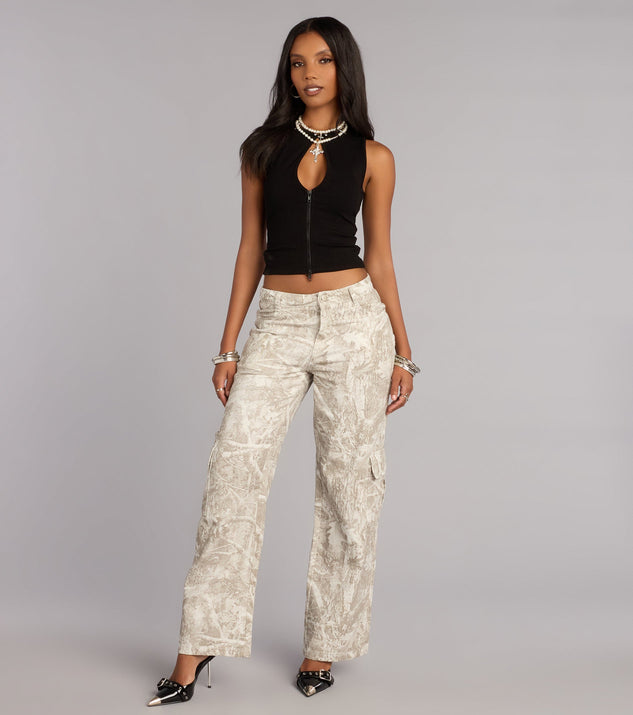 Windsor Edgy Everyday Ribbed Knit Zip-Front Top - Image 3