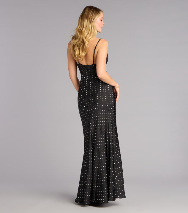 Windsor Effortless Allure Satin Polka Dot Maxi Dress - Image 2