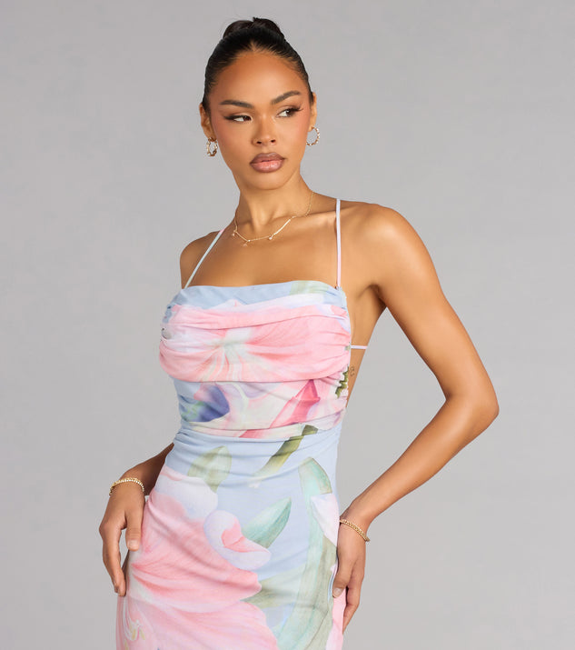 Windsor Effortless Bloom Floral Open Back Maxi Dress - Image 3