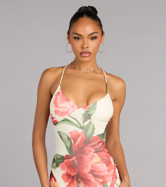 Windsor Elara Floral Open Back Formal Dress - Image 3