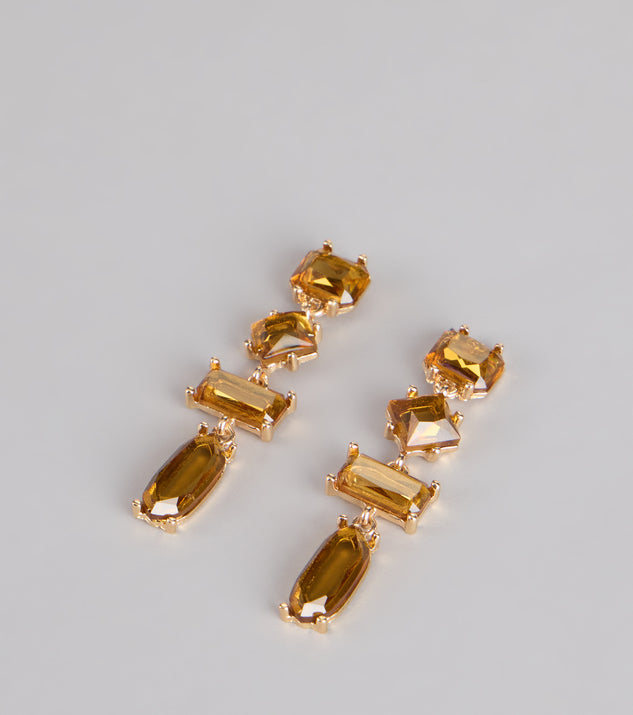 Windsor Elevated Glow Gem Rhinestone Earrings - Image 3