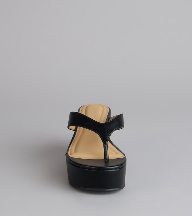 Windsor Elevated Thong Platform Wedge Sandals - Image 3