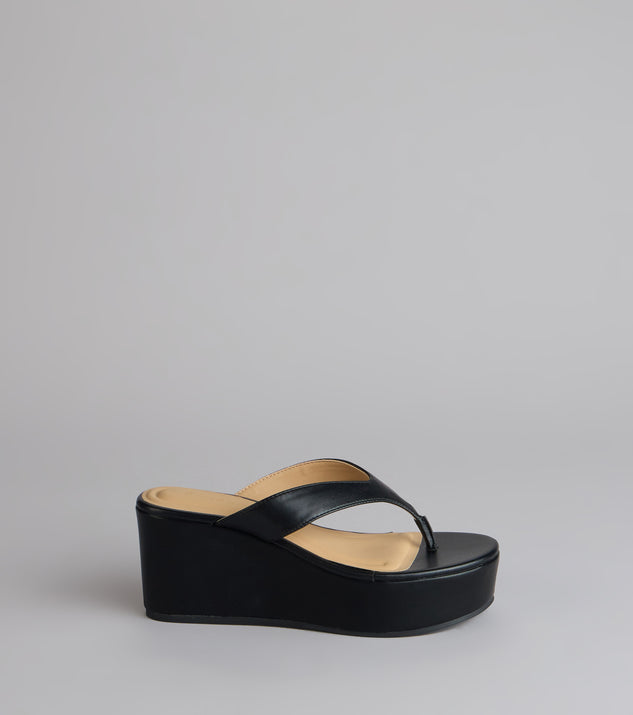 Windsor Elevated Thong Platform Wedge Sandals - Image 2