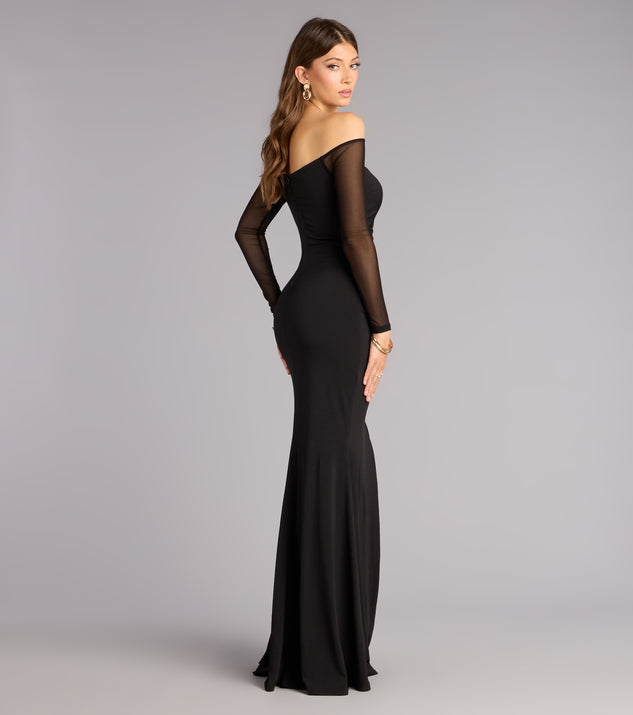 Windsor Elianna Mesh Off-The-Shoulder Mermaid Dress - Image 2