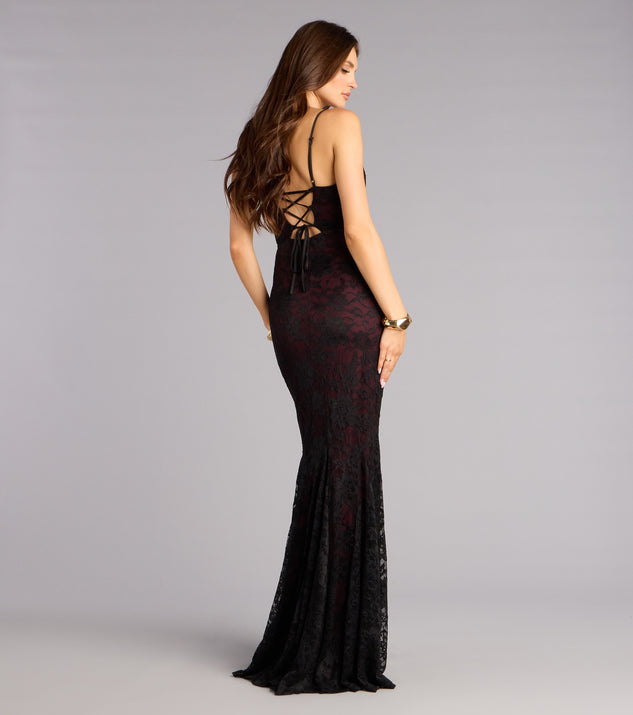 Windsor Ellianna Lace Cowl Neck Mermaid Dress - Image 2