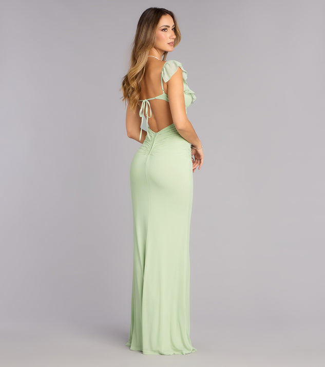 Windsor Emberly Mesh Mermaid Formal Dress - Image 2