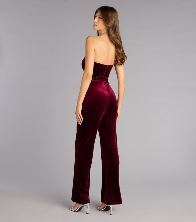 Windsor Enchanted Hour Velvet Plunge Jumpsuit - Image 2