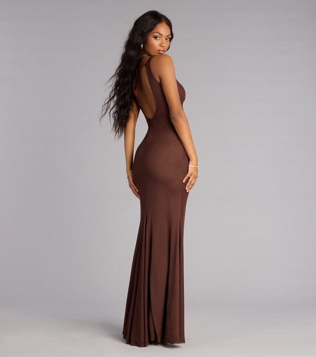 Windsor Erica Mesh Open Back Mermaid Formal Dress - Image 2