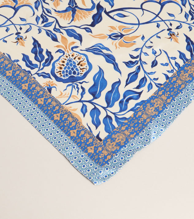 Windsor Euro Summer Satin Floral Scarf - Image 3