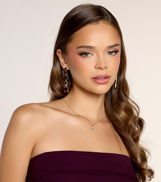 Windsor Extra Attention Gemstone Linear Earrings - Image 2