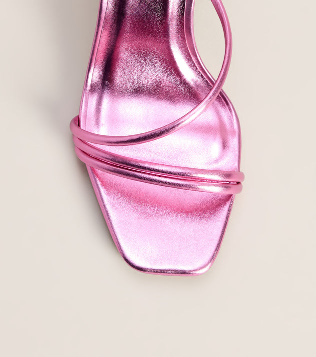 Windsor Extra Credit Metallic Faux Leather Stiletto Heels - Image 3