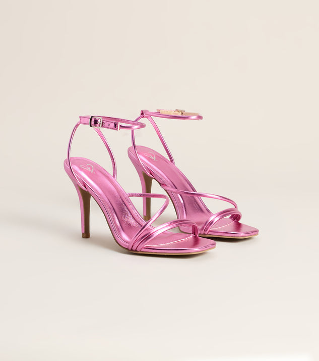 Windsor Extra Credit Metallic Faux Leather Stiletto Heels - Image 2