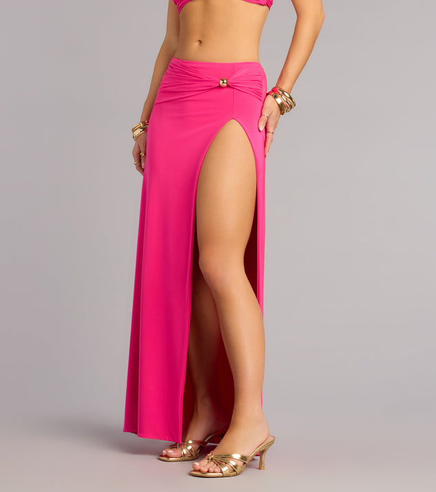 Windsor Eyes On You High Slit Maxi Skirt - Image 3
