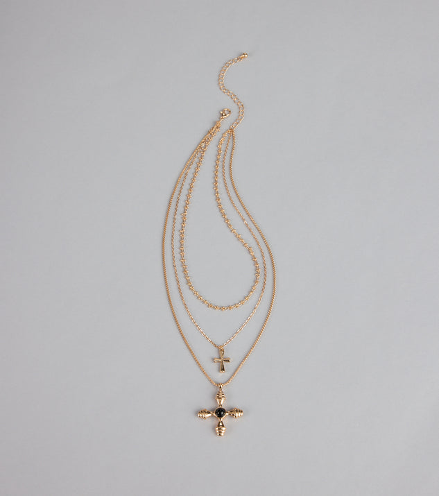 Windsor Faithful Layers Cross Charm Necklace - Image 2