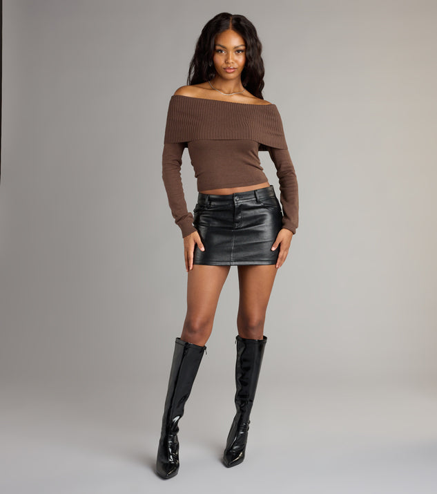 Windsor Falling For You Off-The-Shoulder Sweater - Image 3