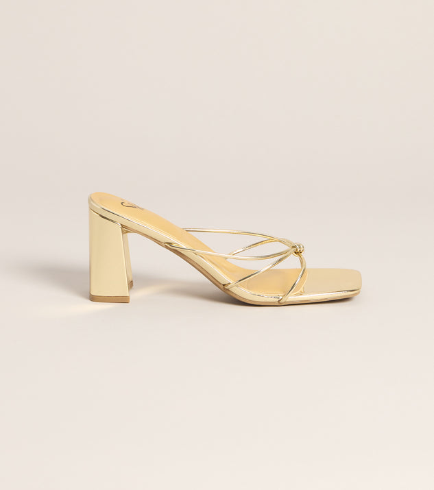 Windsor Fashion Fix Knotted Block Heel Mules - Image 2