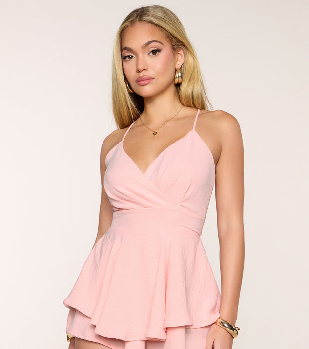 Windsor Flirty Moment Lace Back Skater Romper - Image 3