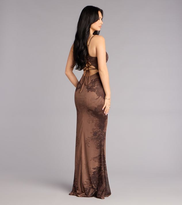 Windsor Florence Mesh Lace Mermaid Formal Dress - Image 3