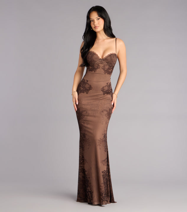 Windsor Florence Mesh Lace Mermaid Formal Dress - Image 2