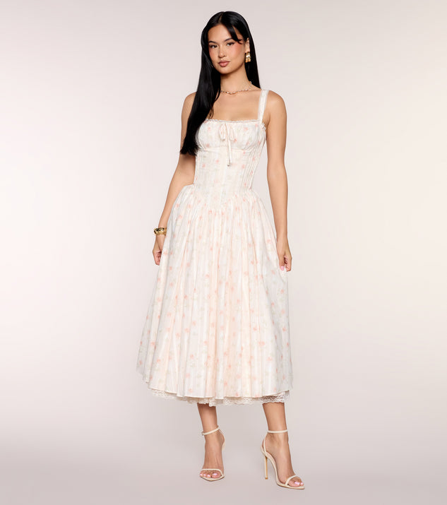 Windsor Francine Floral A-Line Midi Formal Dress - Image 3