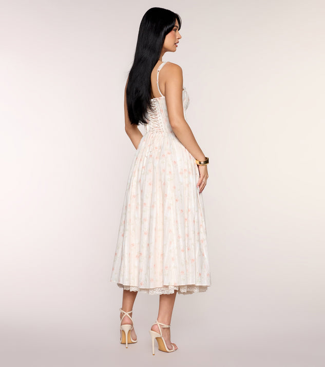Windsor Francine Floral A-Line Midi Formal Dress - Image 2
