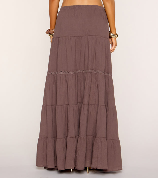 Windsor Free Spirit Tiered Slit Maxi Skirt - Image 3