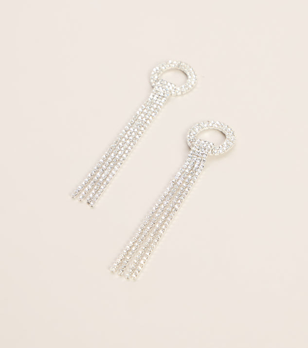 Windsor Fringe Benefits Rhinestone Earrings - Image 3