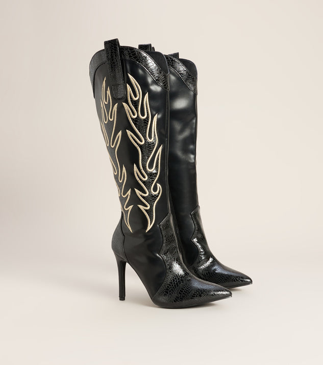 Windsor Front Row Flame Western Stiletto Boots - Image 2